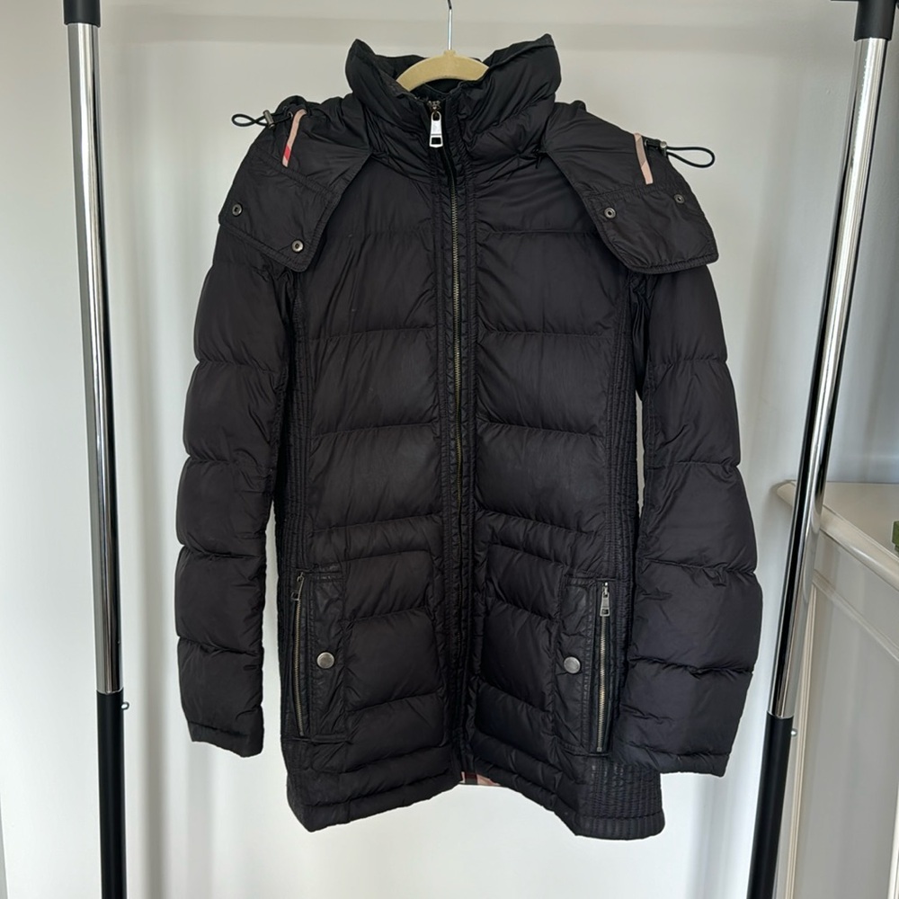 Women’s pre owned Burberry Zip Up Jacket with Hood